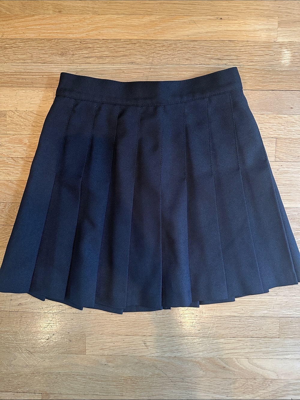 American Apparel Black Pleated Mini Skirt
